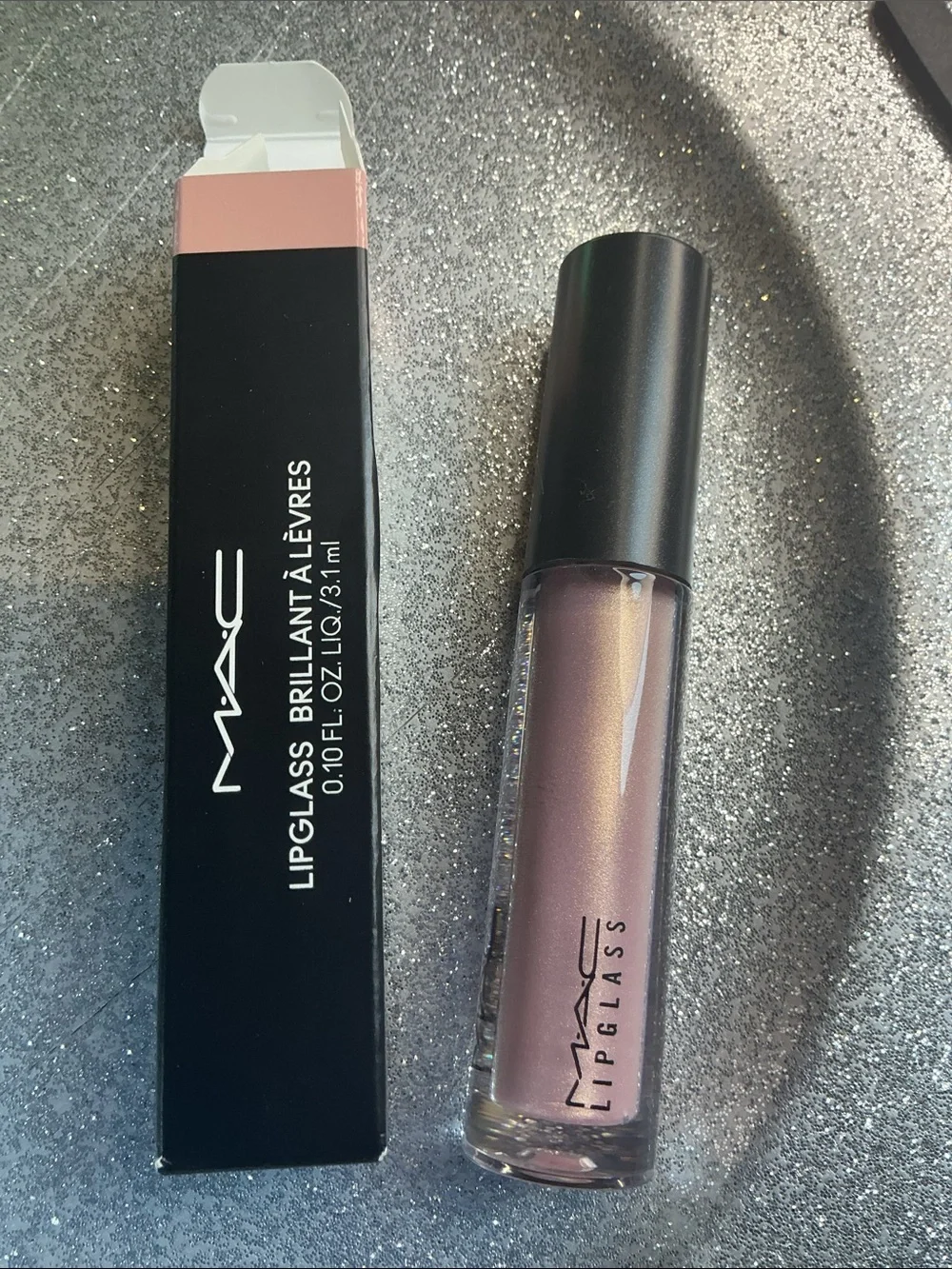 MAC Cosmetics Lipglass Lip Gloss - Oyster Girl 305 Mauve-Pink Shimmer
